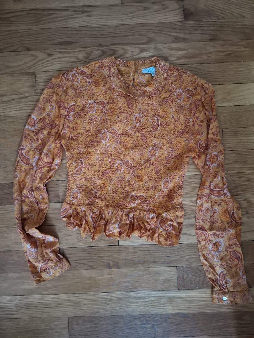 Patrons Of Peace Orange Boho Top